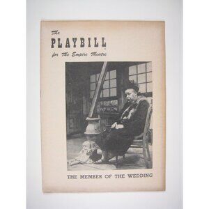 Vintage 1951 Playbill The Member Of The Wedding Empire Theatre Ethel Waters
